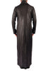 Long Leather Effect Double Breasted Coat by David's Road 