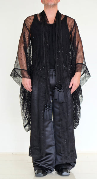 Long Mesh Sequin Kimono by David's Road 