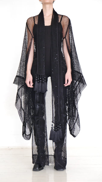 Long Mesh Sequin Kimono by David's Road 