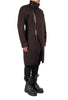 Long Sweatshirt Jacket with Zippers by David's Road 