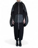 Long Sweatshirt Zip Jacket with Leather by David's Road 