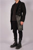 Long Wool Blazer with Leather by David's Road 