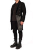 Long Wool Blazer with Leather by David's Road 