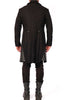 Long Wool Blazer with Leather by David's Road 