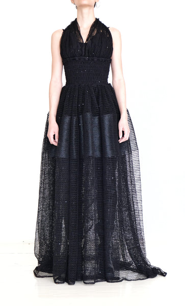 Maxi Mesh Dress with Sequins by David's Road 