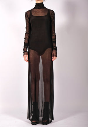 Maxi Mesh Turtleneck Dress by David's Road 