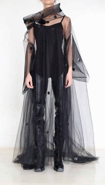 Mesh Cape Maxi with Applications by David's Road 