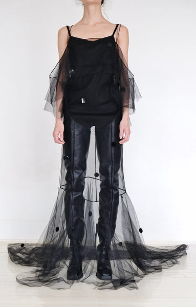 Mesh Dress Maxi with Applications by David's Road 