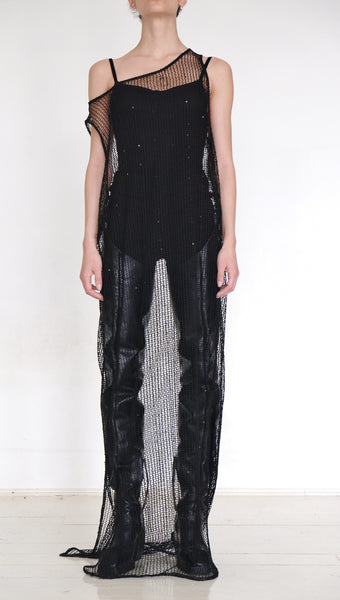 Mesh Long Sequins Tank Top by David's Road 