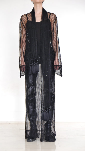 Mesh Sequin Long Robe by David's Road 