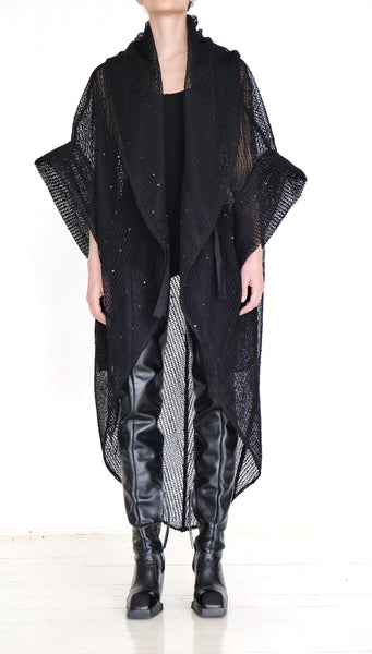 Mesh Sequin Round Coat by David's Road 