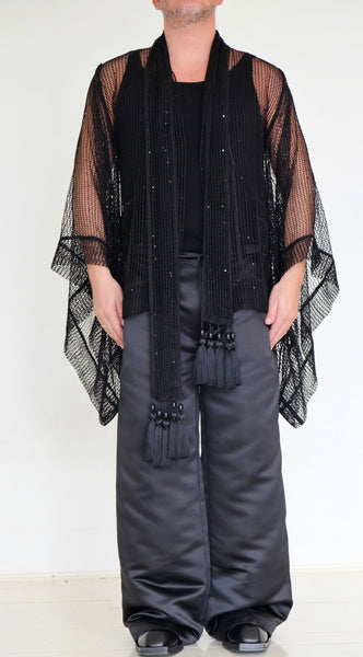 Mesh Sequins Kimono by David's Road 