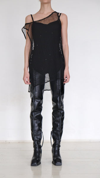 Mesh Sequins Tank Top by David's Road 