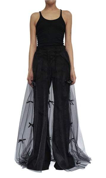 Mesh Skirt with Bows by David's Road 