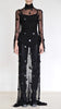 Mesh Turtleneck Maxi with Applications by David's Road 