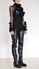 Mesh Turtleneck with Flower Applications by David's Road 