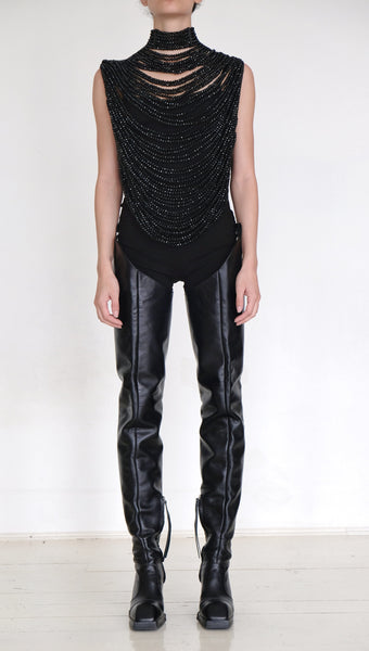 Overlay Beaded Top by David's Road 