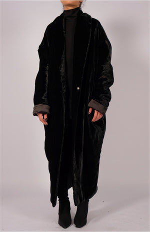 Padded Velvet Coat by David's Road 