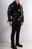 Painted Eco Leather Biker Jacket by David's Road 