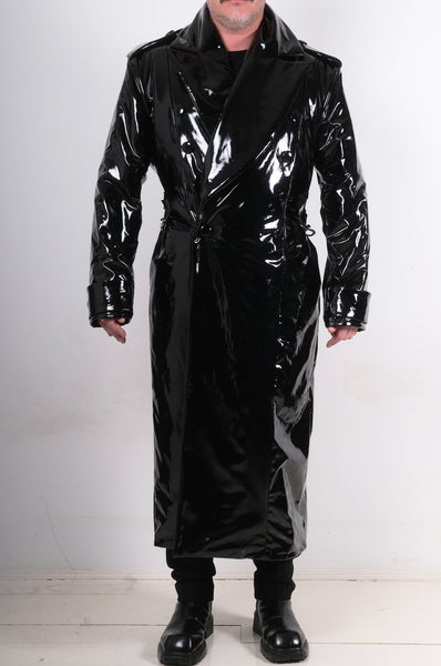 Painted Eco Leather Trench Coat by David's Road 