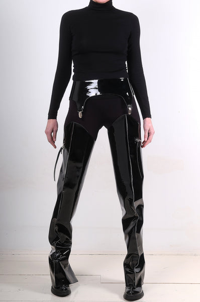 Patent Eco Leather Spats & Belt by David's Road 