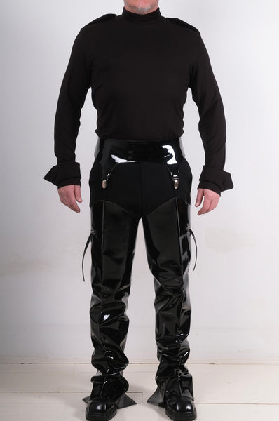 Patent Eco Leather Spats & Belt by David's Road 