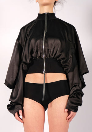 Satin Crop Jacket by David's Road 