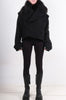 Short Double Breasted Coat with Faux Fur Collar by David's Road 