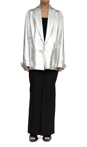Silver Canvas Blazer by David's Road 