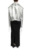Silver Canvas Jacket with Zippers by David's Road 