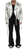 Silver Canvas Jacket with Zippers by David's Road 