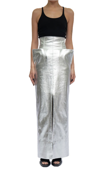 Silver Canvas Long Skirt by David's Road 