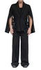 Stretch Denim Blazer with Zippered Pockets by David's Road 
