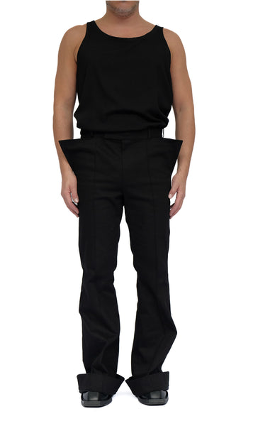 Stretch Denim Bootcut Trousers by David's Road 