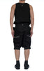 Stretch Denim Shorts with Zippered Pockets by David's Road 
