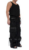 Stretch Denim Trousers with Zippered Pockets by David's Road 