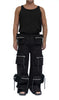 Stretch Denim Trousers with Zippered Pockets by David's Road 