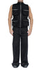 Stretch Denim Waistcoat with Zippered Pockets by David's Road 