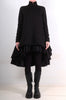 Sweatshirt Dress with Black Ruffles by David's Road 