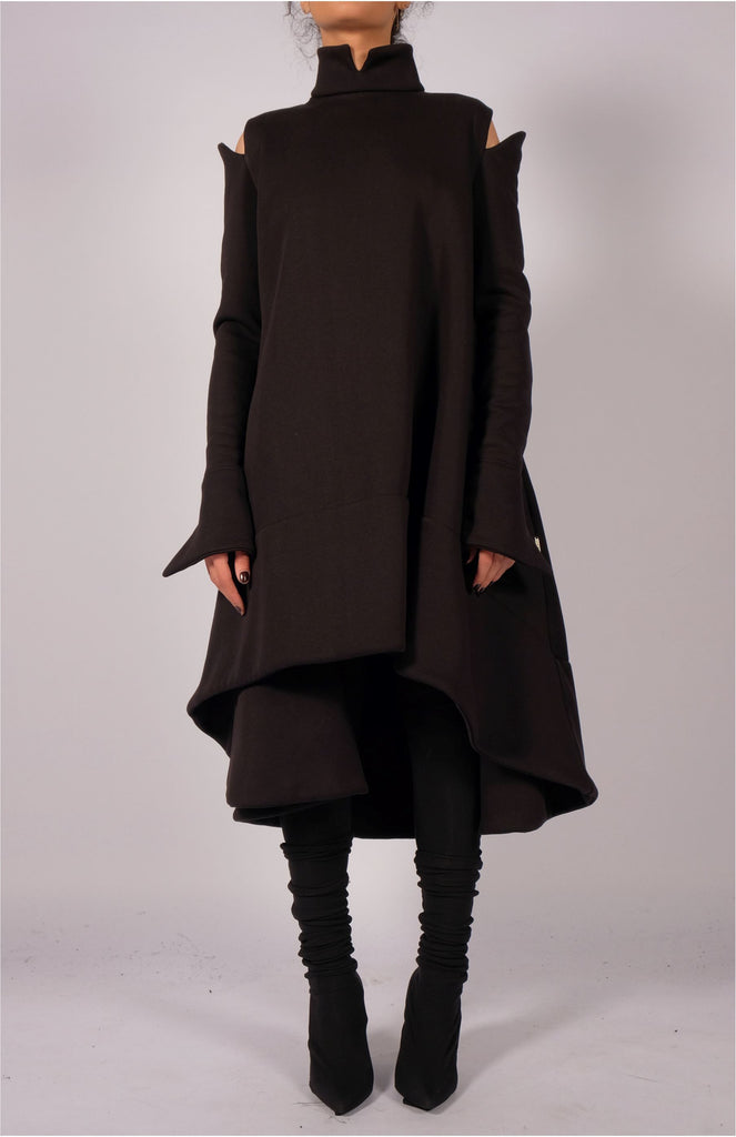 Sweatshirt Dress with Shoulder Detail S/M Sweatshirt Dress with Shoulder Detail S/M