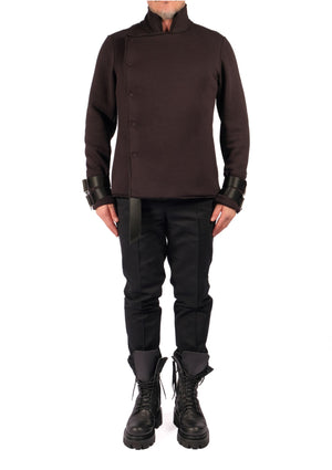 Sweatshirt Jacket with Belt Details by David's Road 