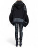 Sweatshirt Zip Hoodie with Leather by David's Road 