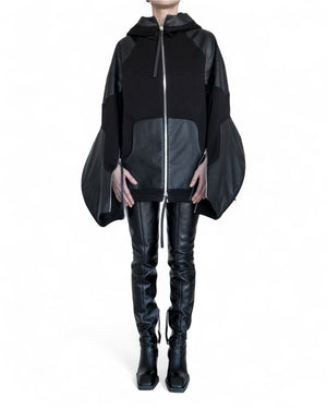 Sweatshirt Zip Hoodie with Leather by David's Road 