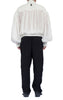 Swiss Dot Shirt with Waist Detail by David's Road 