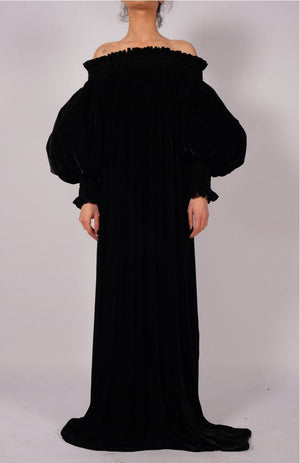 Velvet Dress with Sleeves by David's Road 