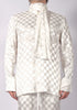 White Checkered Shirt with Scarf by David's Road 