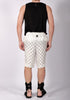 White Checkered Shorts by David's Road 