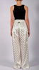 White Checkered Wide Trousers by David's Road 