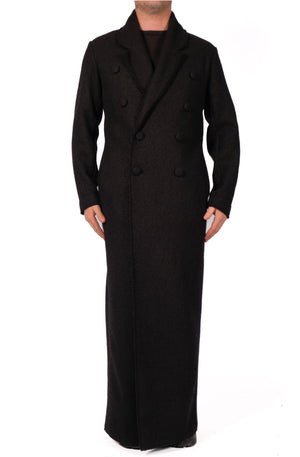 Wool Maxi Double Breasted Coat by David's Road 