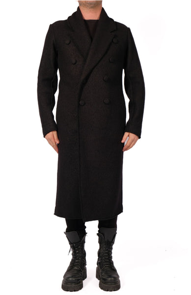 Wool Midi Double Breasted Coat by David's Road 